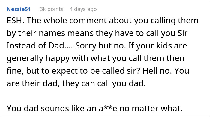 Dad Uses His Kids As Props To Make A Point To His Father That He Was Always Emotionally Distant, Upsetting Everyone