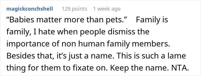 Woman Doesn't Want To Change Her Cat's Name Because Pregnant Cousin Wants To Use It For Her Baby, Wonders If She's Just Being Stubborn Woman Doesn't Want To Change Her Cat's Name Because Pregnant Cousin Wants To Use It For Her Baby, Wonders If She's Just Being Stubborn