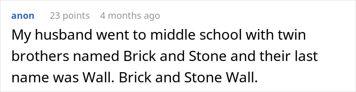 "Brick And Stone Wall": People Share The Most Unfortunate Names Parents Gave Their Twins After Teacher Blasts Her Students' Parents "Brick And Stone Wall": People Share The Most Unfortunate Names Parents Gave Their Twins After Teacher Blasts Her Students' Parents