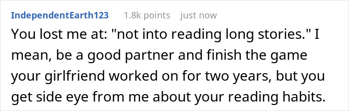 Girlfriend ‘Looks Shocked’ After Boyfriend Refuses To Finish A Game She’s Been Working On For Almost 2 Years
