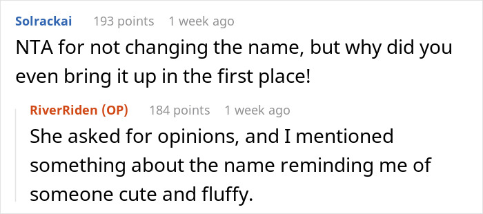 Woman Doesn't Want To Change Her Cat's Name Because Pregnant Cousin Wants To Use It For Her Baby, Wonders If She's Just Being Stubborn