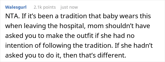 Mother Left ‘Lost’ And ‘Heartbroken’ When Daughter’s Newborn Is Dressed In A Designer Outfit Instead Of Her Handmade Set Mother Left ‘Lost’ And ‘Heartbroken’ When Daughter’s Newborn Is Dressed In A Designer Outfit Instead Of Her Handmade Set