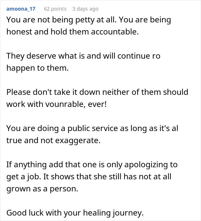 Woman Gets Revenge On Her School Bullies: “I Made It So They Won’t Ever Get A Job In Their Chosen Degree” Woman Gets Revenge On Her School Bullies: “I Made It So They Won’t Ever Get A Job In Their Chosen Degree”