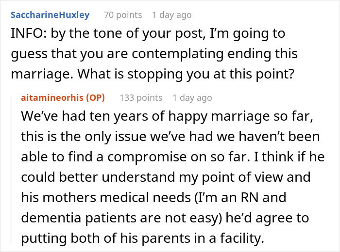 Couple Calls It Quits After Wife Refuses To House Husband’s “Medically Needy” Parents Couple Calls It Quits After Wife Refuses To House Husband’s “Medically Needy” Parents
