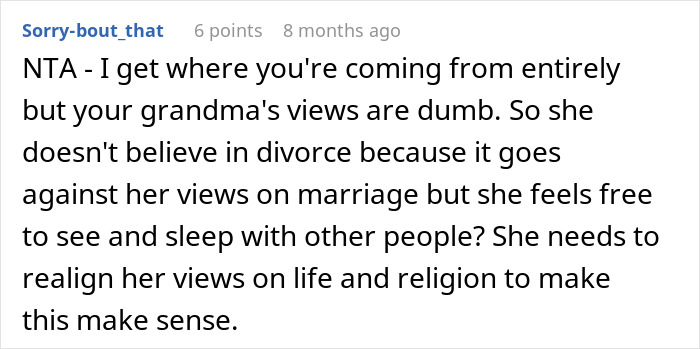 Guy Tells His Entire Family To "Grow Up" After They Got Mad At His 65 Y.O. Grandma For Having A Boyfriend And "Cheating" On Their Dad Guy Tells His Entire Family To "Grow Up" After They Got Mad At His 65 Y.O. Grandma For Having A Boyfriend And "Cheating" On Their Dad