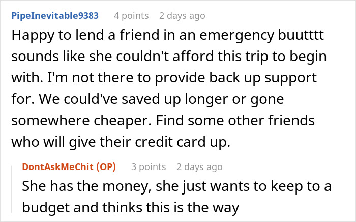 Woman Shares Her Experience With A Friend Who Brought Almost No Money On Vacation Woman Shares Her Experience With A Friend Who Brought Almost No Money On Vacation