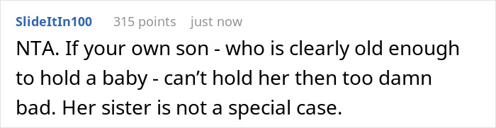 "Her Sister Was Offended And Left": Wife Doesn't Let 14 Y.O. Stepson Hold Her Newborn, Husband Does The Same With Wife's Sister "Her Sister Was Offended And Left": Wife Doesn't Let 14 Y.O. Stepson Hold Her Newborn, Husband Does The Same With Wife's Sister