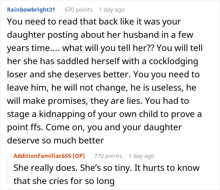 Mom 'Kidnaps' Her Own Child To Prove To Her Husband How Incompetent And Lazy He Is Mom 'Kidnaps' Her Own Child To Prove To Her Husband How Incompetent And Lazy He Is
