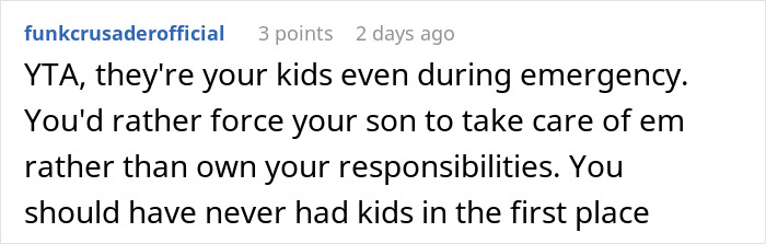 Teen Calls Parents "Selfish" For Making Him Miss His Graduation Trip To Watch His Siblings During Family Emergency, Parent Asks For Advice