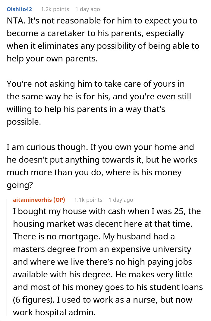 Couple Calls It Quits After Wife Refuses To House Husband’s “Medically Needy” Parents Couple Calls It Quits After Wife Refuses To House Husband’s “Medically Needy” Parents