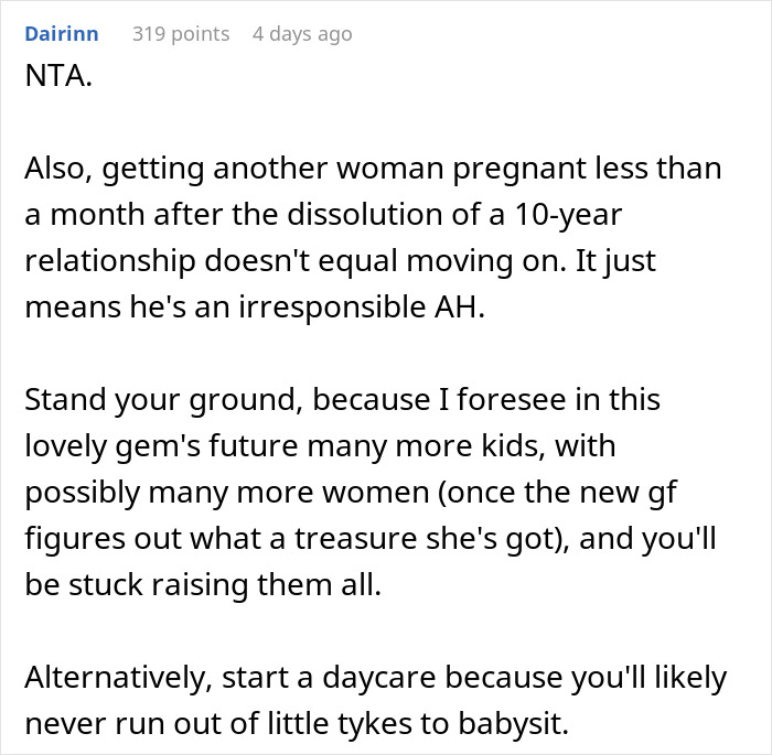 Woman Confronted By Ex Husband's New GF After She Refuses To Watch Their New Baby Woman Confronted By Ex Husband's New GF After She Refuses To Watch Their New Baby