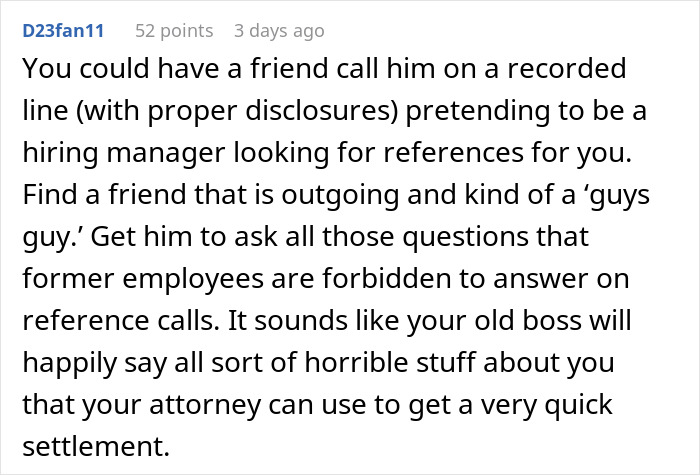 "I Am Not Allowed By Threat Of Legal Action To Be Involved In Their Affairs": Guy Does Exactly As His Ex-Boss Instructed