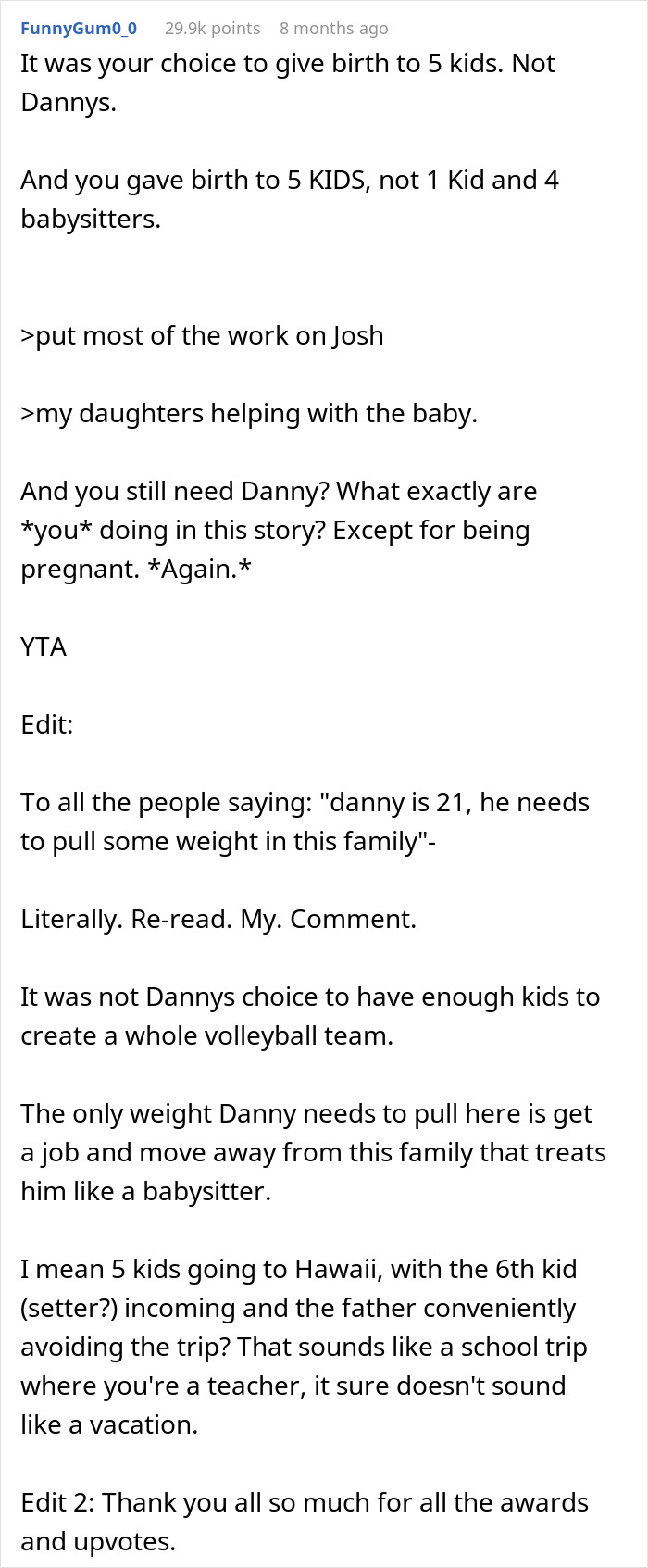 Pregnant Mom Of 5 Threatens To Kick Her Oldest Son Out For Not Helping With The Kids, Another Son Finds Her Post Online And Exposes Her Dirty Laundry