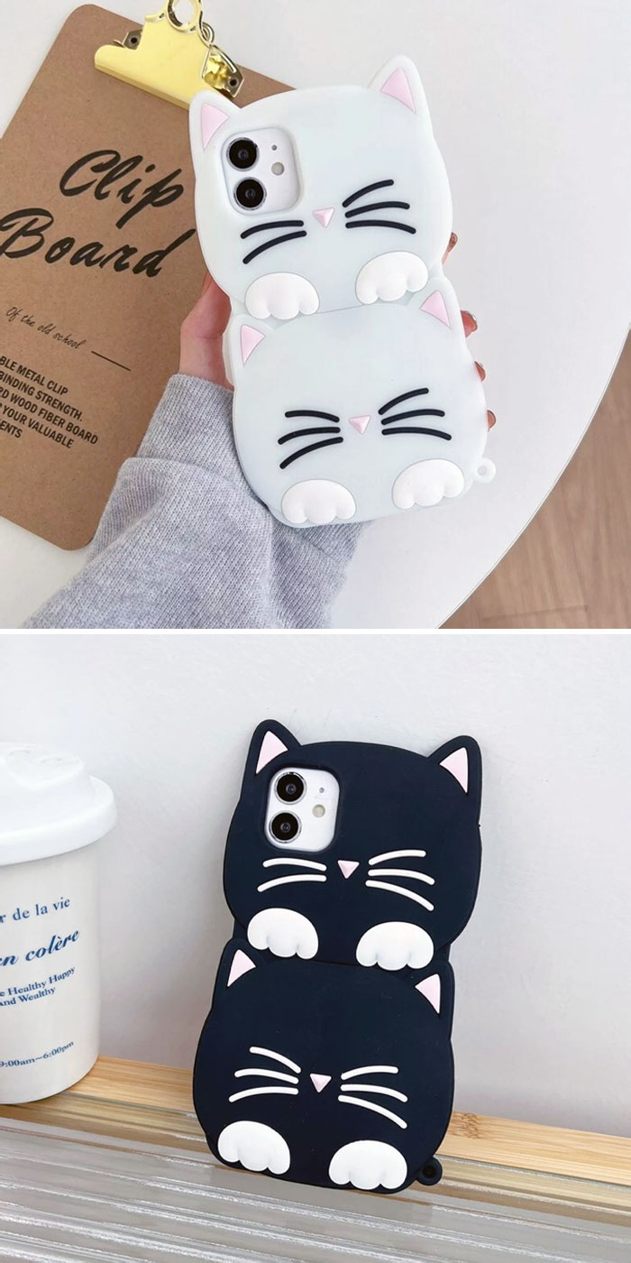 Funny Cute Cat Ear Phone Case