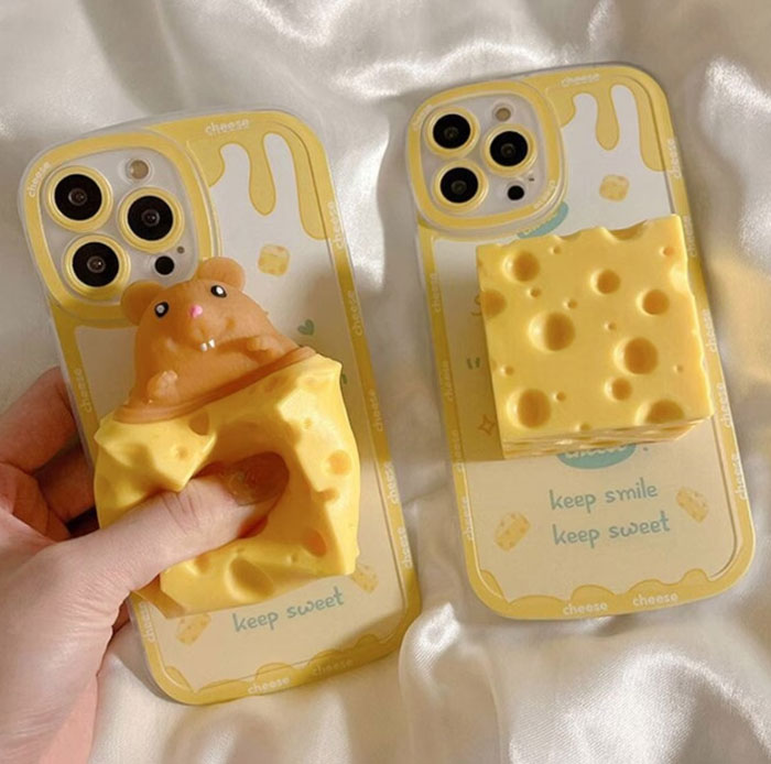 Mouse In Cheese Stress Relieving Phone Case