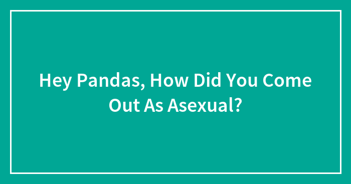 Hey Pandas, How Did You Come Out As Asexual?