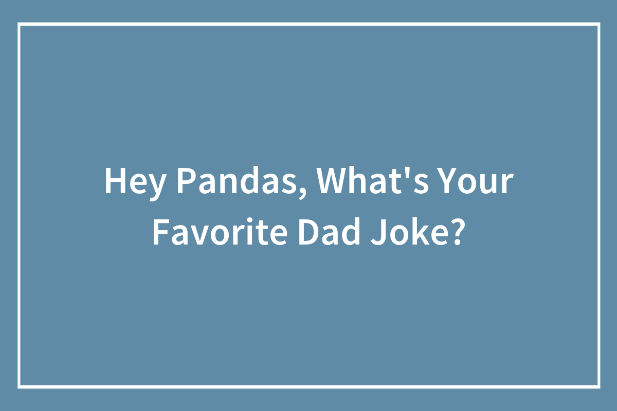 Hey Pandas, What’s Your Favorite Dad Joke? (Closed) Bored Panda
