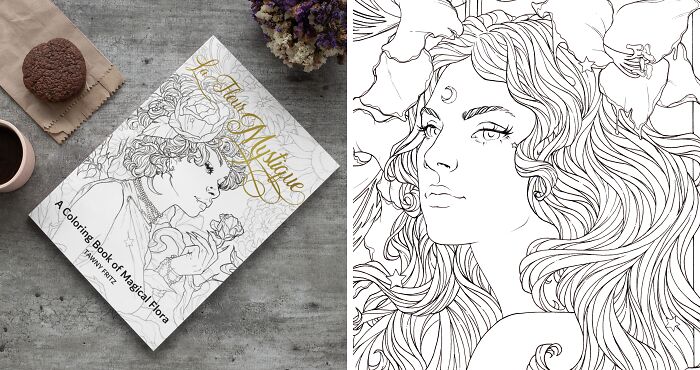 I Drew The Personification Of Magical Flowers And Put Them All In A Coloring Book