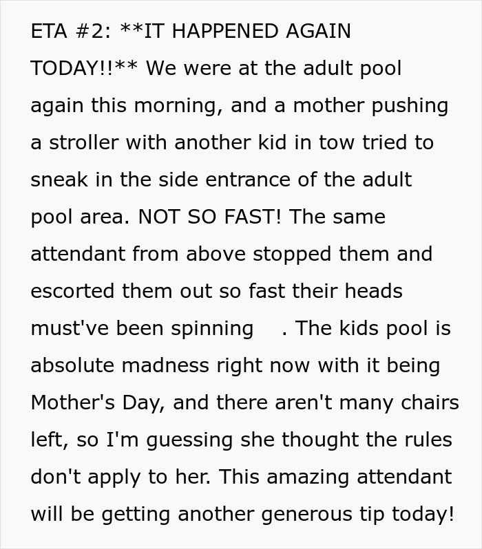 "She Thought The Rules Didn't Apply To Her": Entitled Mom Is Put In Her Place At A Resort Pool "She Thought The Rules Didn't Apply To Her": Entitled Mom Is Put In Her Place At A Resort Pool