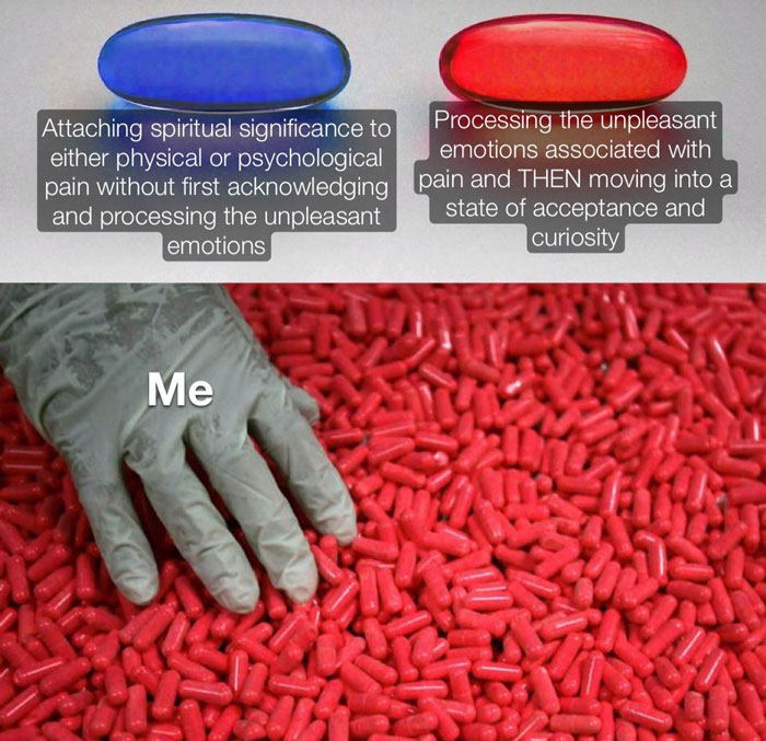 blue pill red pill about existing meme