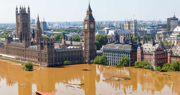 5 AI-Generated Apocalyptic Images Showcase Flooded European Landmarks As If They Were Subjected To A Similar Attack That Originally Took Place In Ukraine