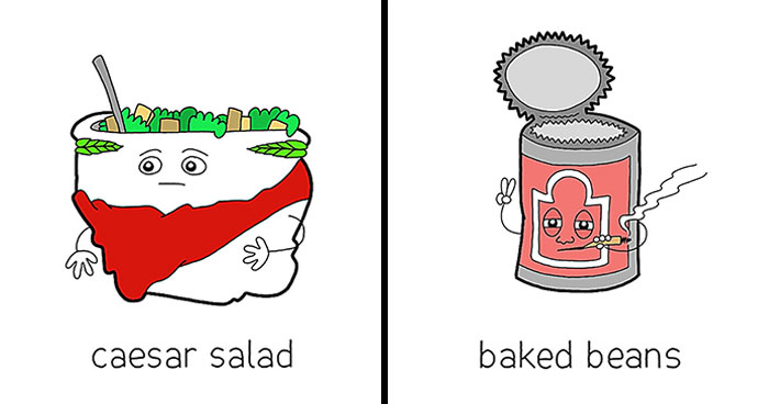 “Know Your Specialty Foods”: 12 Literal Interpretations Of Food Names That I Drew In My Funny Cartoon Style