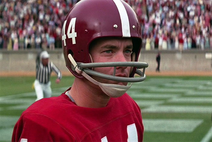 Forrest Gump playing football 