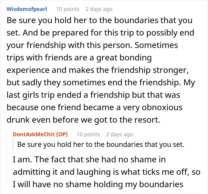 Woman Shares Her Experience With A Friend Who Brought Almost No Money On Vacation