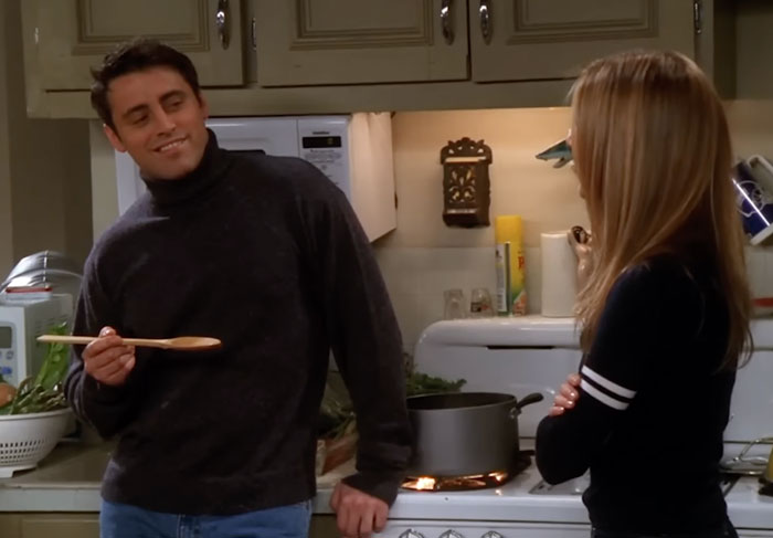 Joey flirting with Rachel 