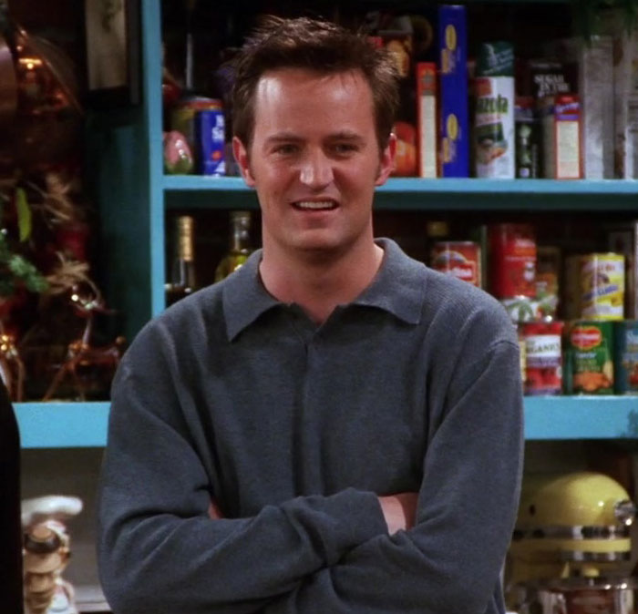 Chandler looks anxious 