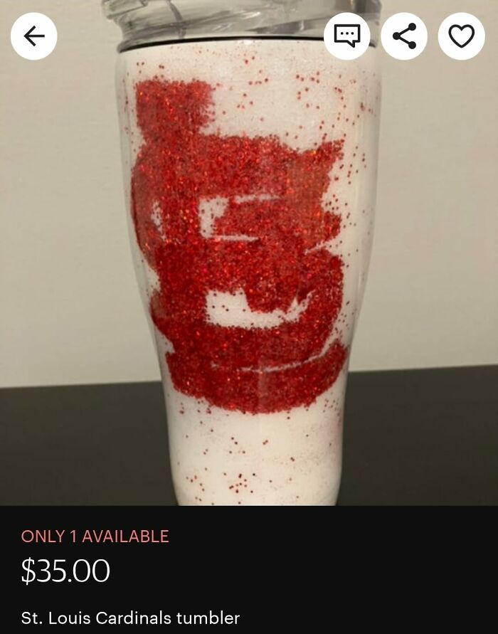 Shaming Whoever Thinks They Can Sell This St. Louis Cardinals Tumbler On Etsy For $35.00 (With $10.00 Shipping)
