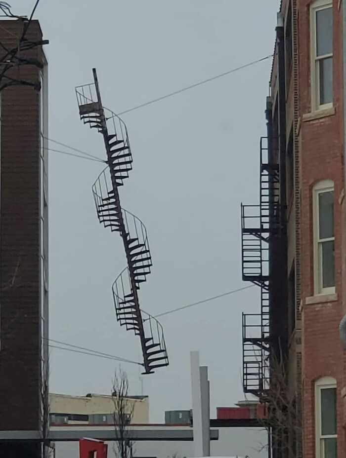 Free Floating Apparition, Stairs Designed By A Sadist Or Art Installation? Maybe All Of The Above