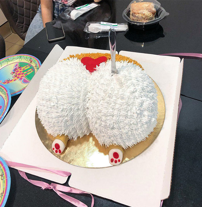 Colleagues Bought Me A Birthday Cake. Yep, That’s The Corgi’s Bum