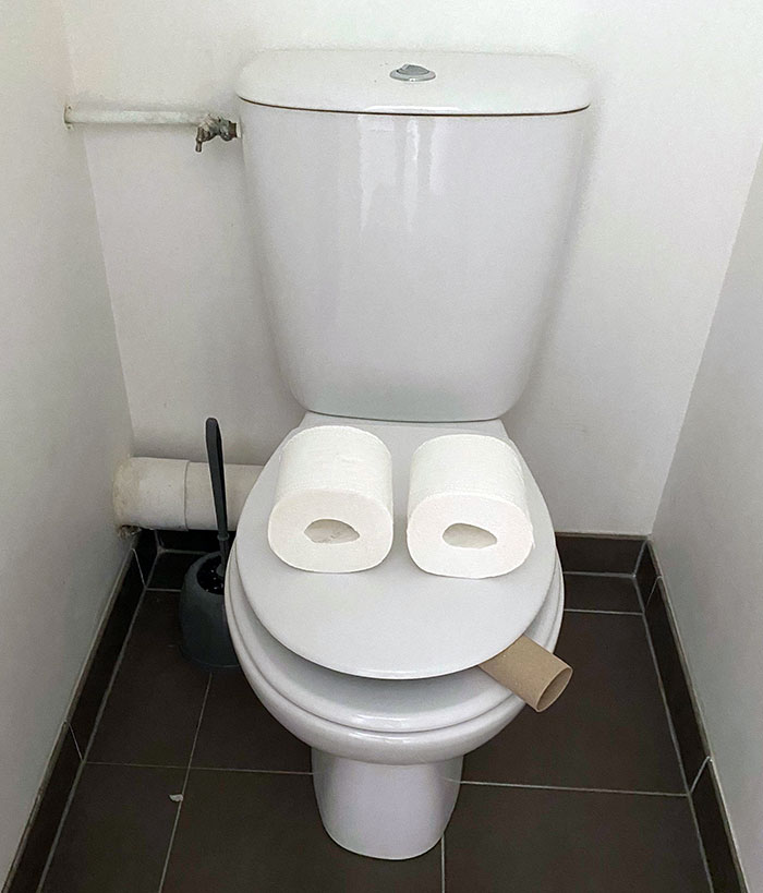 I Found Our Toilet Like This Today. My Boyfriend Is A Funny Guy