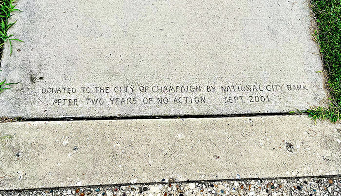 I Found Some Concrete Passive-Aggressiveness In Champaign, Illinois