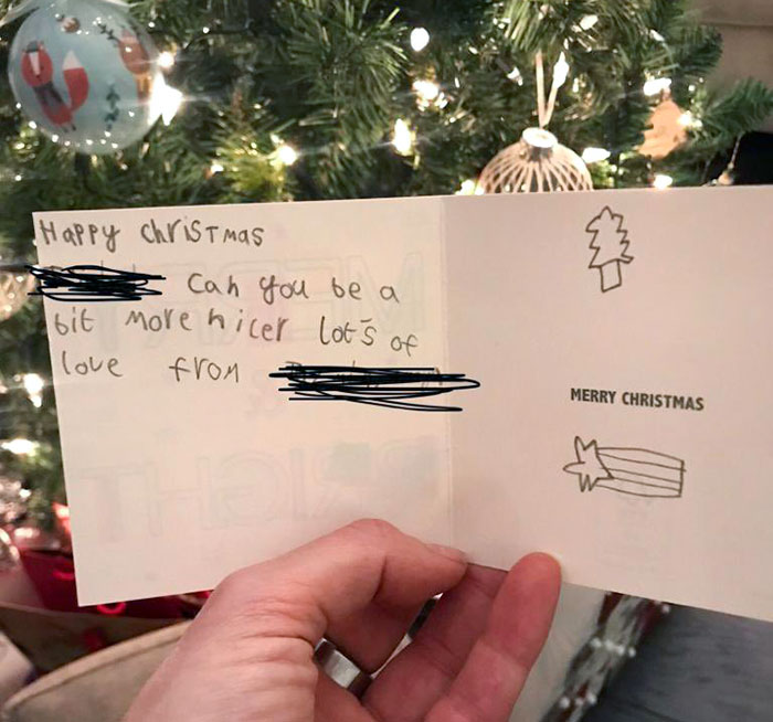 Enjoy The Most Passive-Aggressive Christmas Card Of All Time. Sent By My 6-Year-Old Daughter's Friend