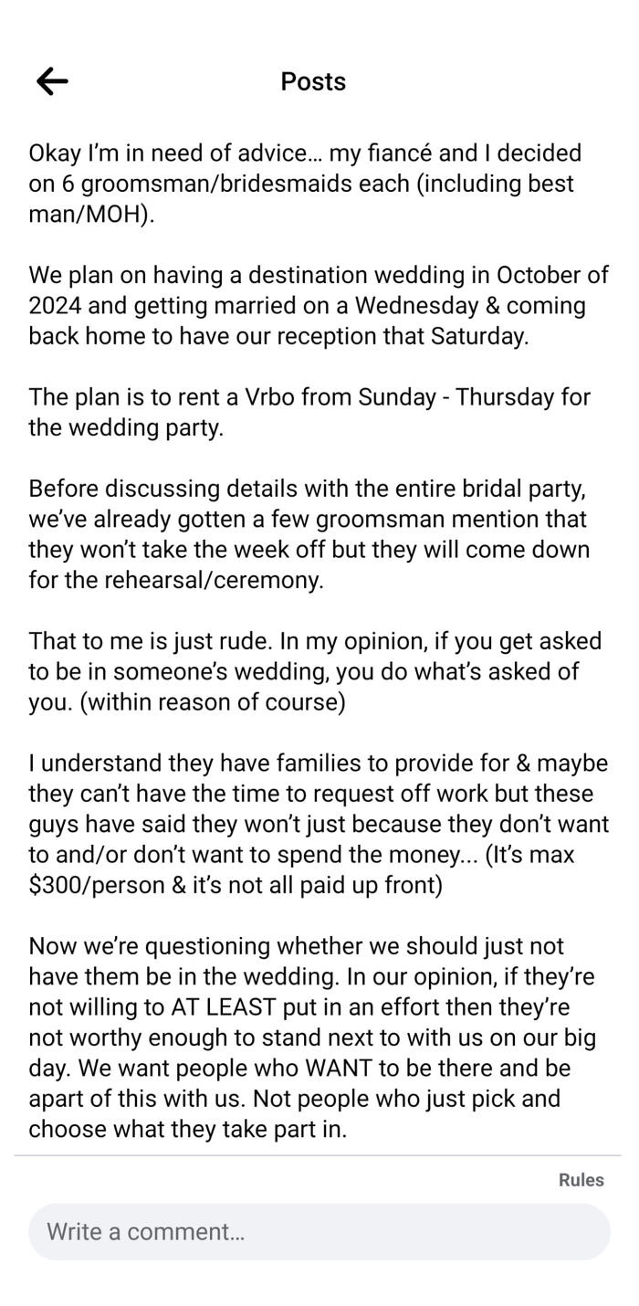 Bride Asking If This Is Too Much To Ask. 💀