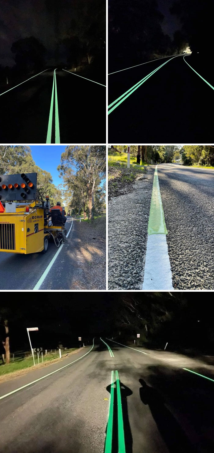 Australian Company Introduces Glow-In-The-Dark Highway Paint Technology