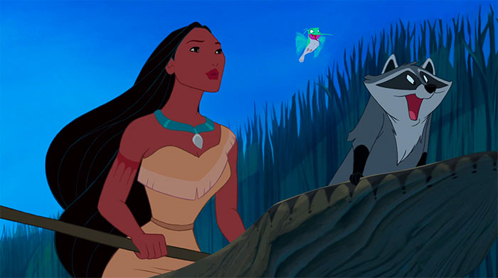 Pocahontas in the boat