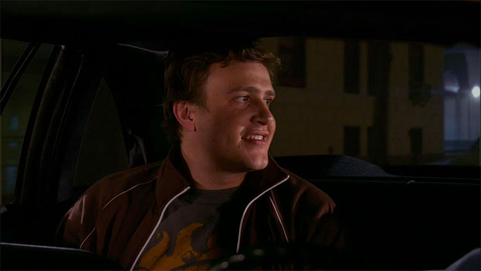 Marshall Eriksen sitting in a car