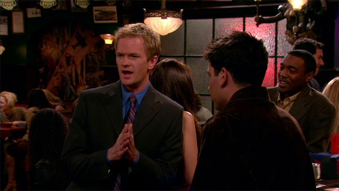 Barney Stinson talking