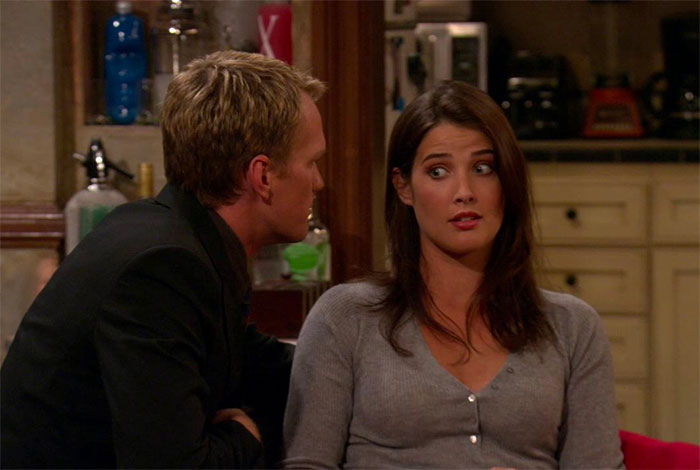 Robin Scherbatsky talking with How I met your mother