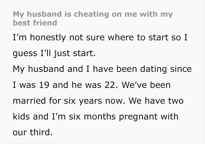 Every Single Family Member Takes This Woman's Side After She Found Out Her Husband Was Cheating With Her Best Friend