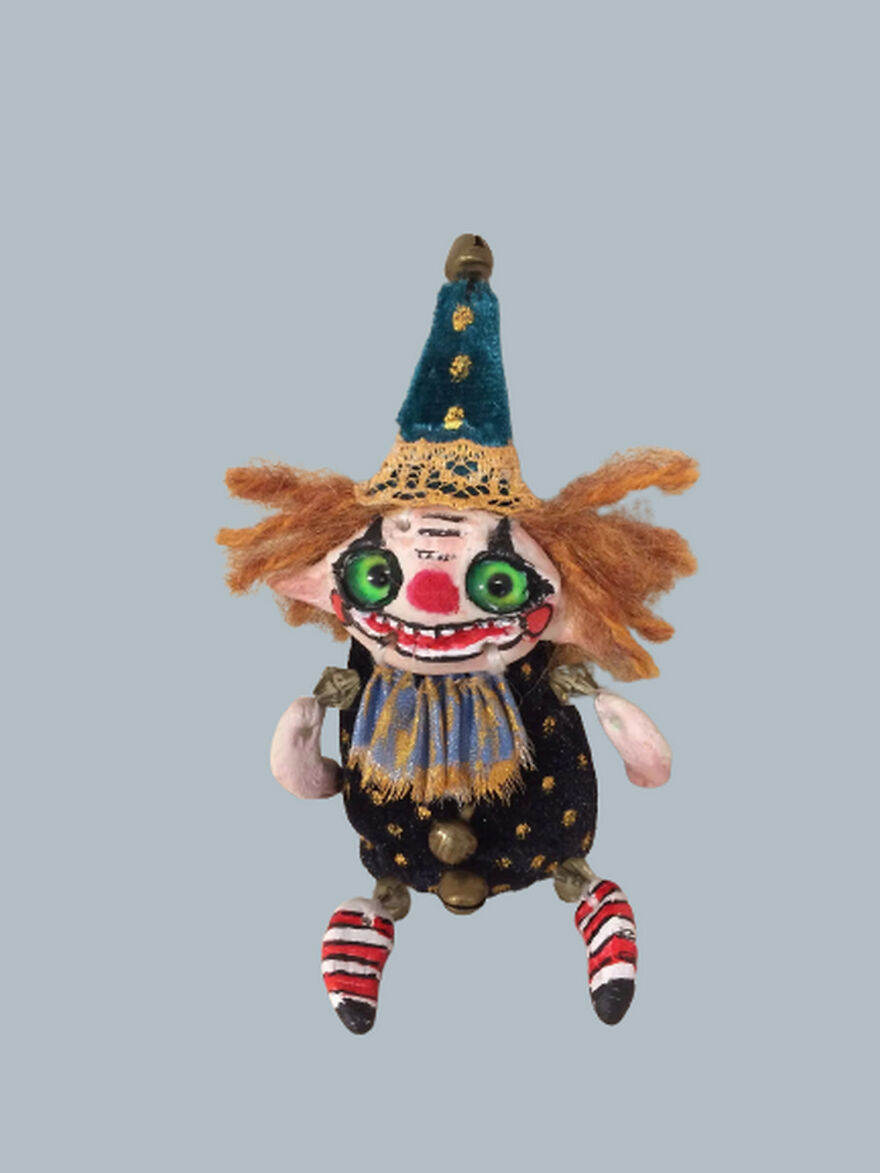 I Made This Creepy Clown Doll - Brooch Pin - Scary Clown
