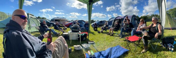 In A Field With This Lot, Simple Food And A Few Beers