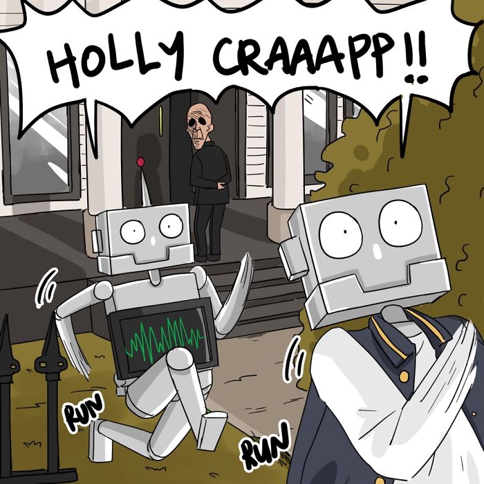 I Made A Webcomic Called "Robot Gang Inc. Haunted Mansion"