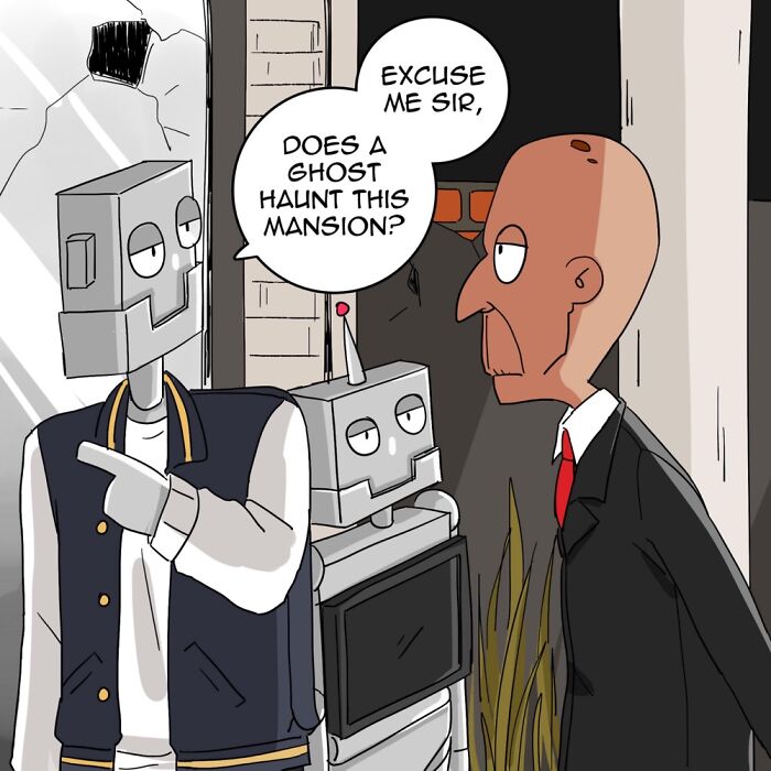 I Made A Webcomic Called "Robot Gang Inc. Haunted Mansion"
