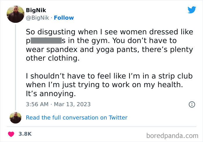 Wearing Gym Attire To The Gym Is Apparently Too Triggering