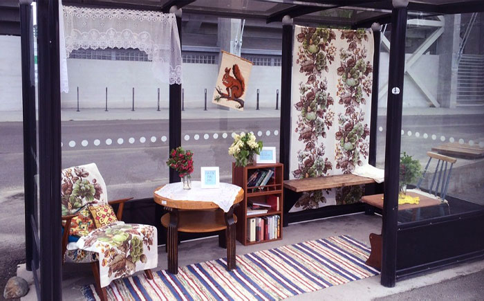 Someone In Norway Has Furnished A Bus Stop, Nobody Knows Who