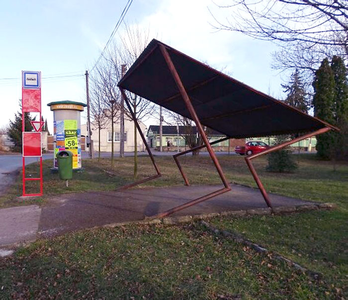 This Bus Stop In The Czech Republic Looks Like The Boston Dynamics Robot Dog